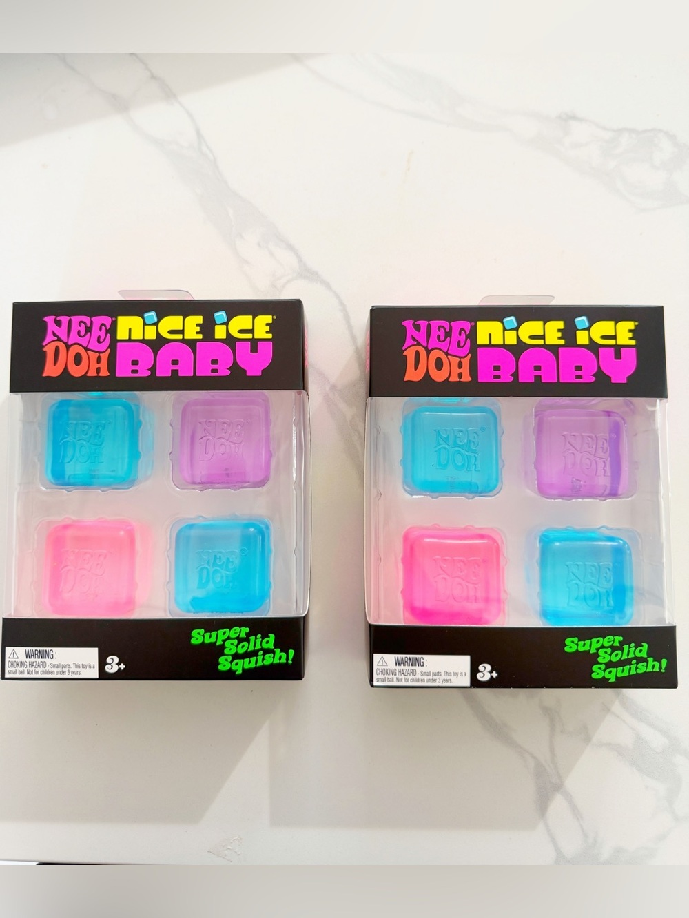 NEW NeeDoh Nice Ice Baby Bundle of 2 (8 Mini Cubes Total) SEALED Rare Viral